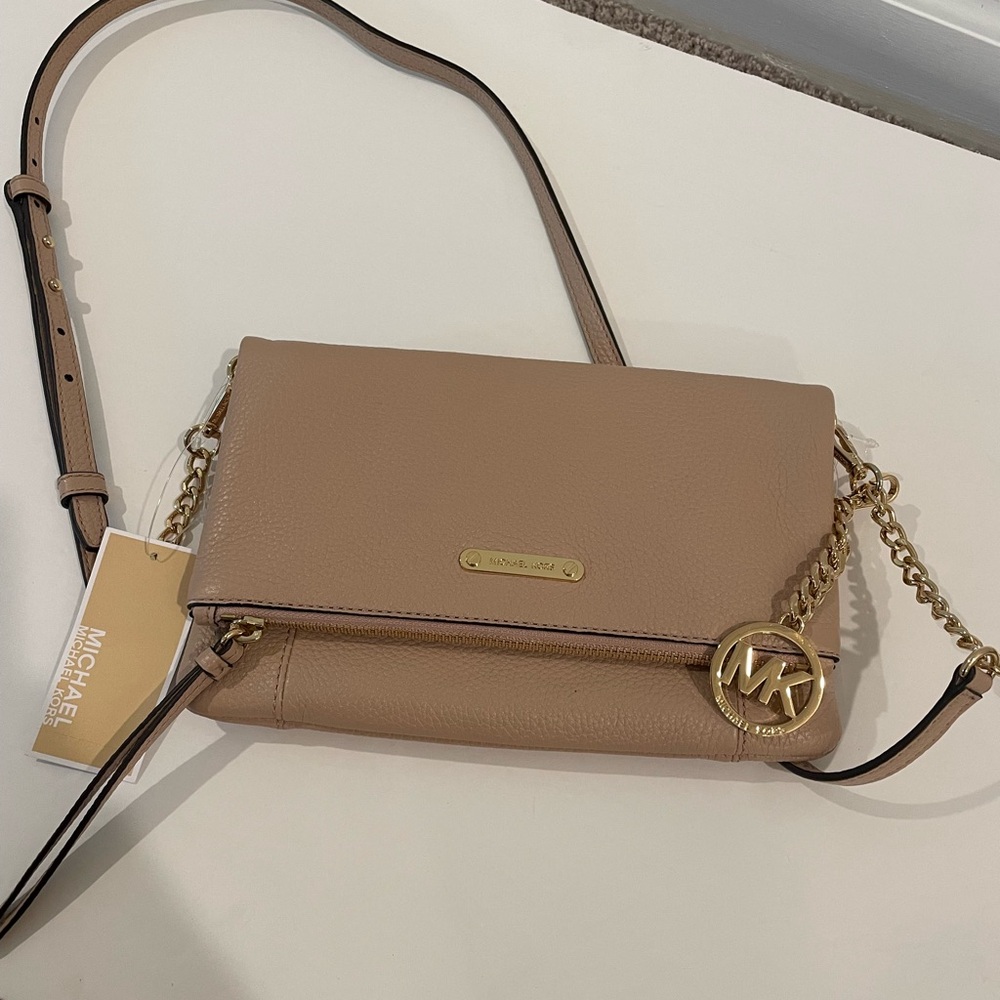Michael Kors Tan Crossbody Bag with Gold Hardware